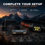 Headlamp, Clip, + Battery Bundle
